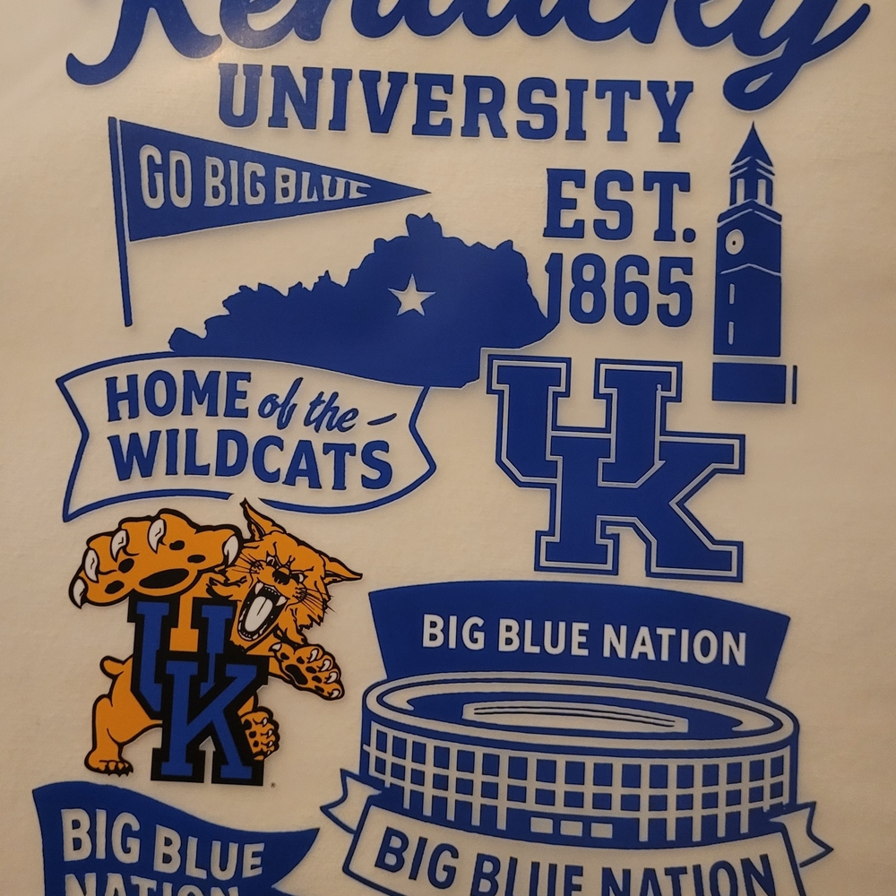 Kentucky University Print  with Blue and White Design Pick Shirt Color/size